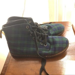 Plaid Dr.Marten canvas boots